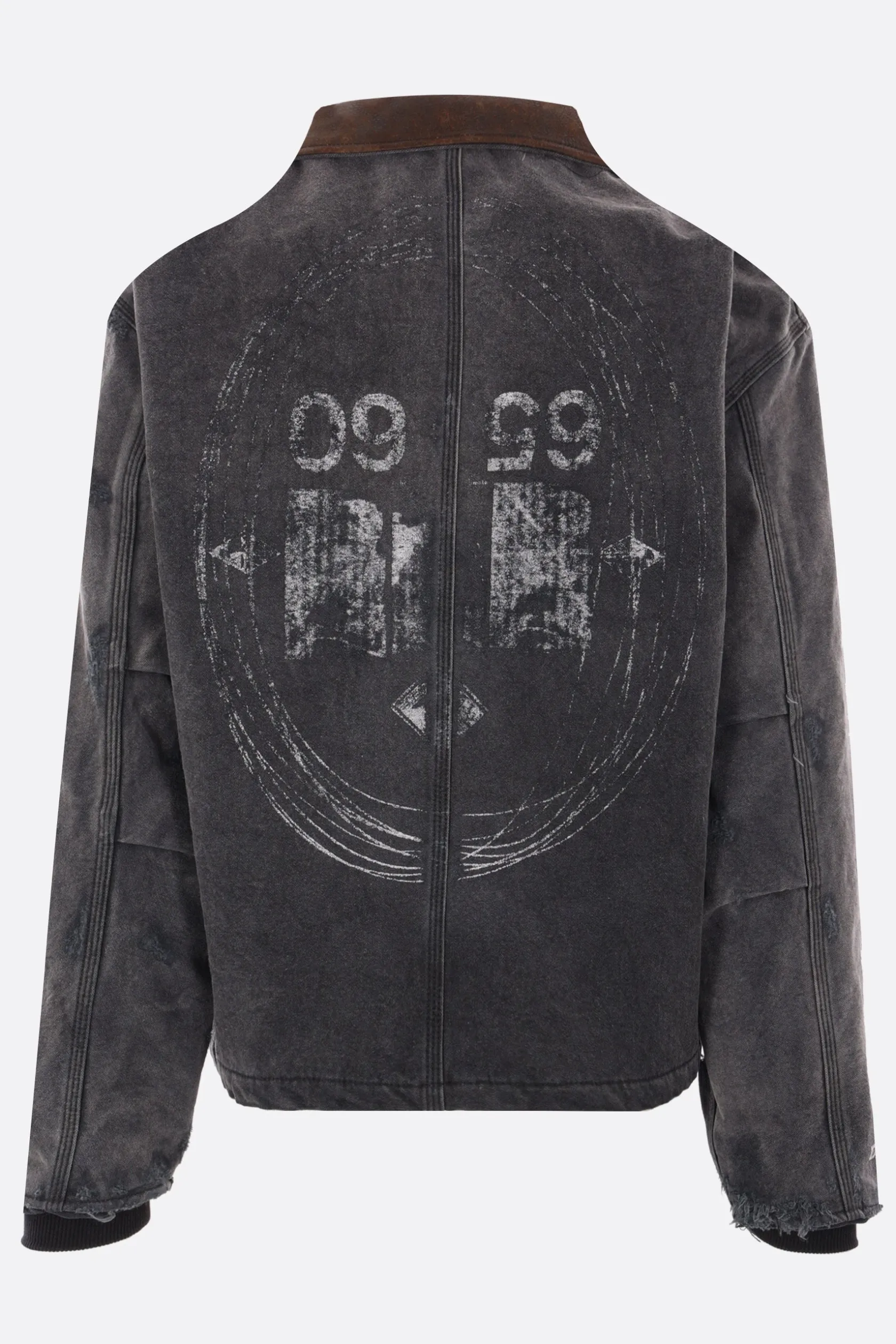 Capispalla>ENFANTS RICHES DEPRIMES giubbotto imbottito Chore in canvas distressed Nero