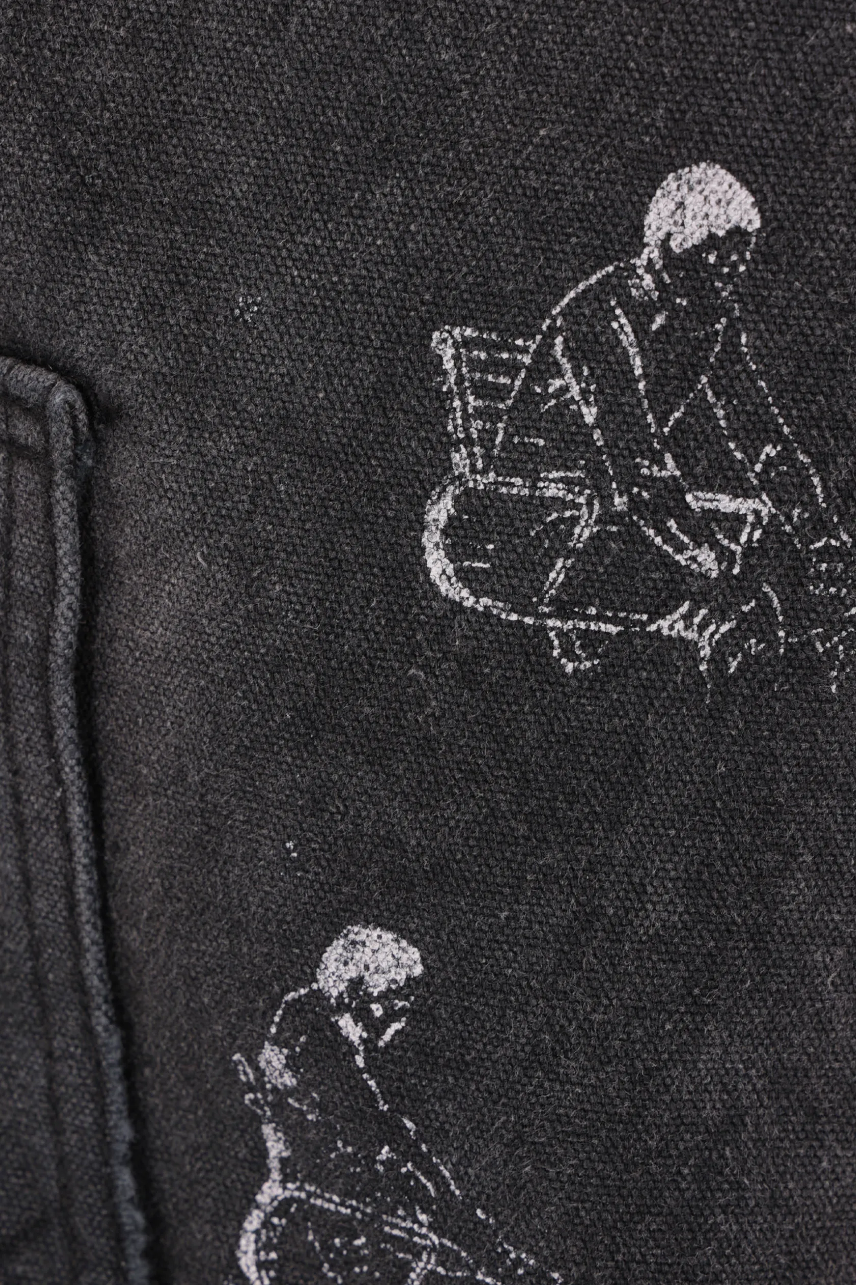 Capispalla>ENFANTS RICHES DEPRIMES giubbotto imbottito Chore in canvas distressed Nero