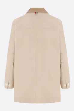 Capispalla>THOM BROWNE giubbotto in cotone tecnico Marrone