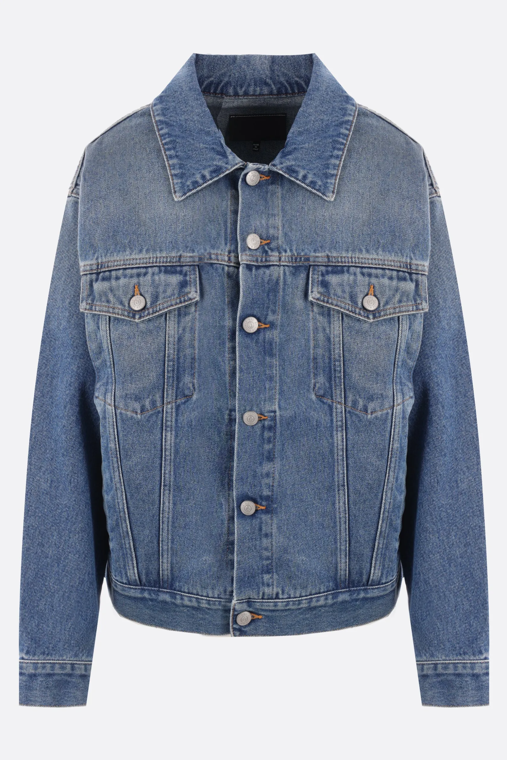 Capispalla>MM6 giubbotto in denim con cut-out Blu