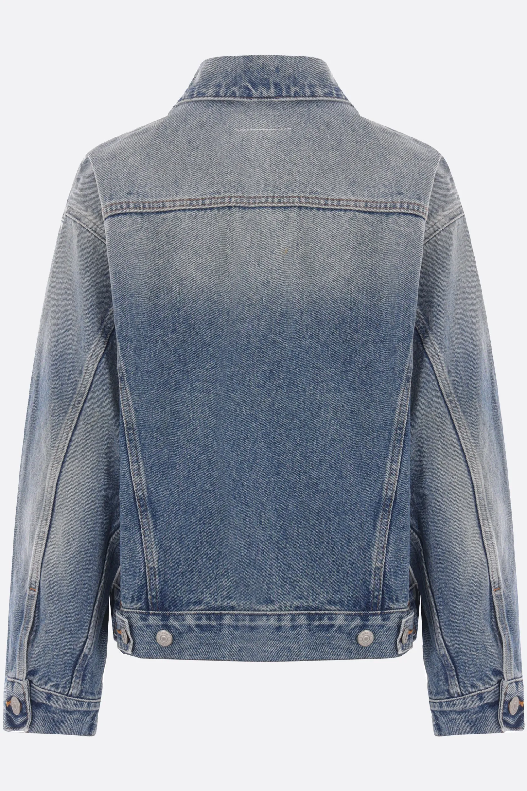 Capispalla>MM6 giubbotto in denim con cut-out Blu