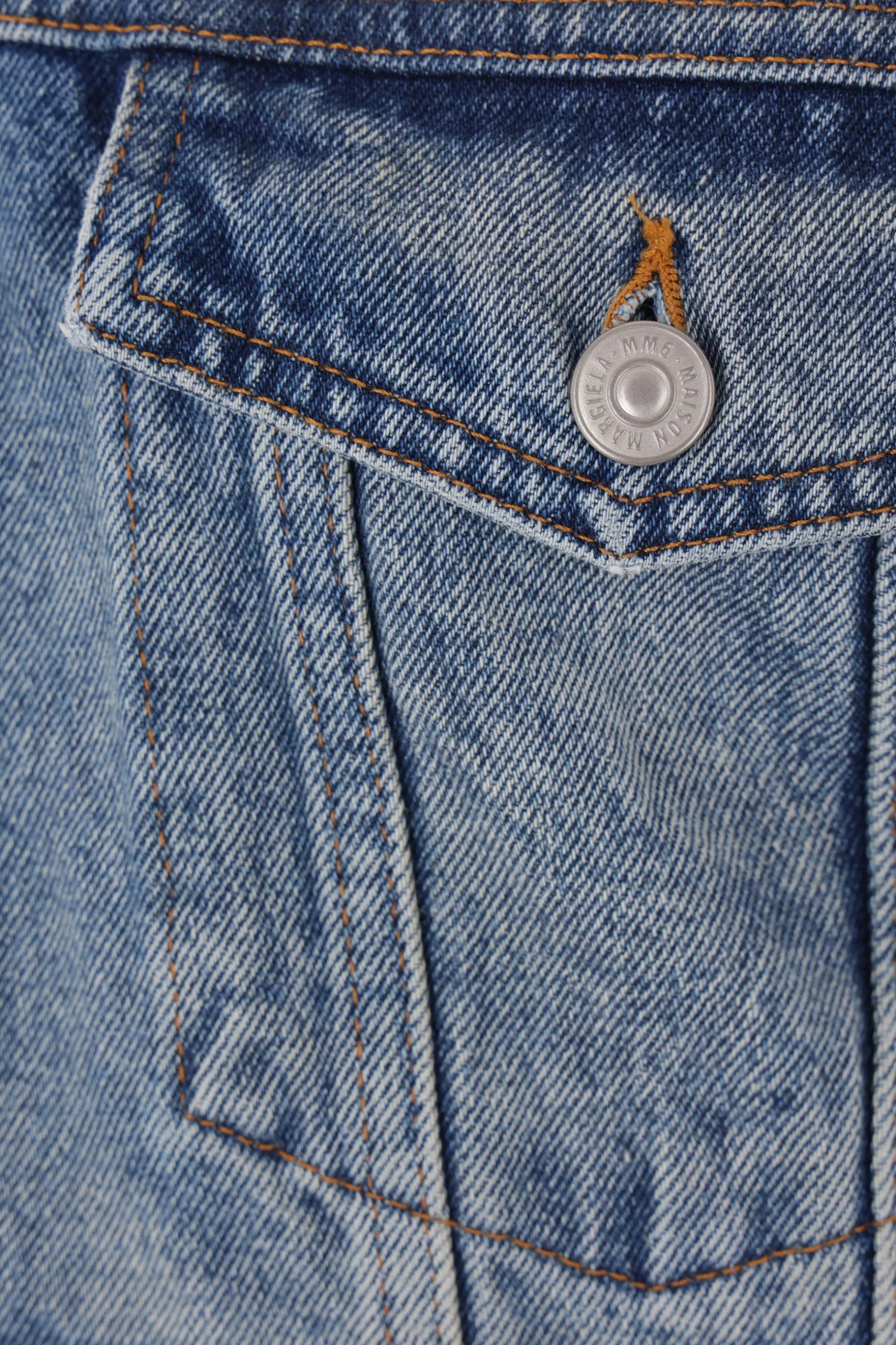Capispalla>MM6 giubbotto in denim con cut-out Blu