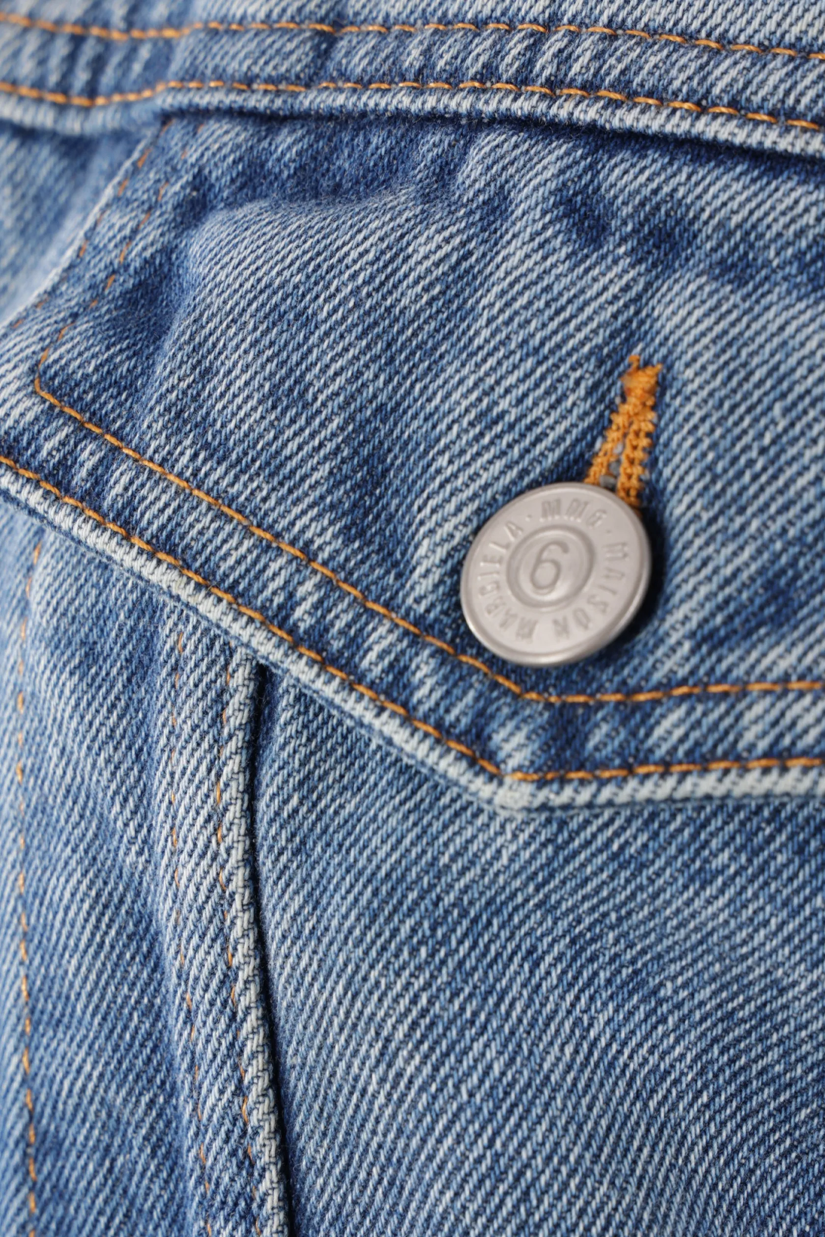 Capispalla>MM6 giubbotto in denim con cut-out Blu
