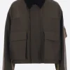 Capispalla>SACAI giubbotto in gros grain e twill Verde