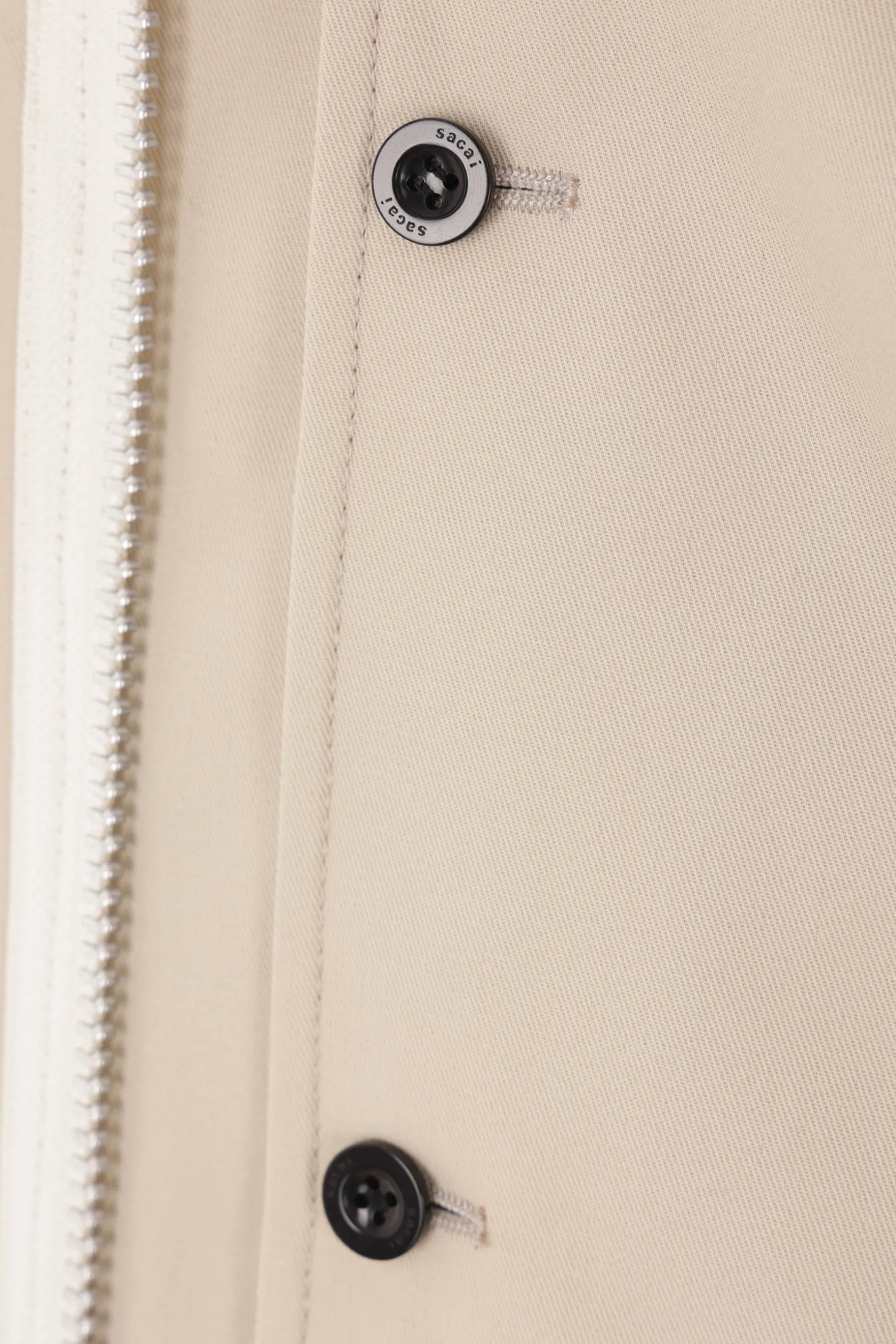 Capispalla>SACAI giubbotto in twill di cotone Neutro
