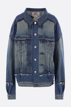 Capispalla>JUNYA WATANABE giubbotto oversize in denim raw-cut Blu