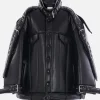 Capispalla>MELITTA BAUMEISTER giubbotto oversize in ecopelle Nero