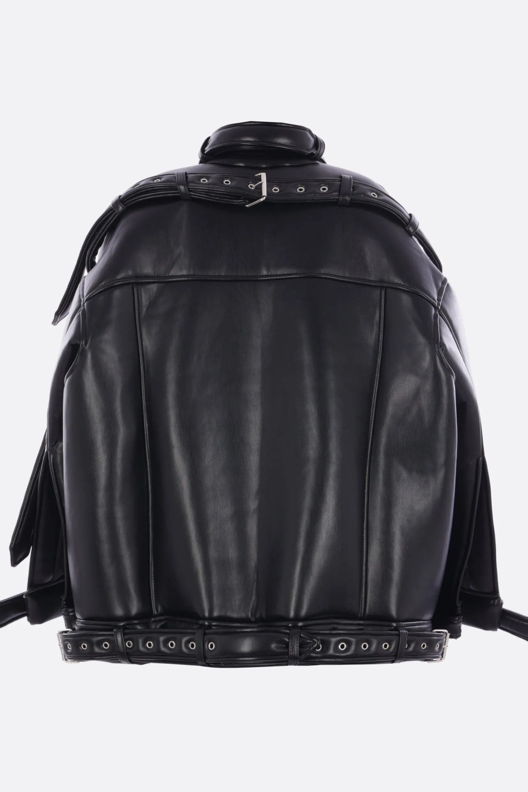 Capispalla>MELITTA BAUMEISTER giubbotto oversize in ecopelle Nero