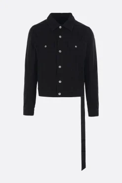 Capispalla>RICK OWENS DRKSHDW giubbotto Trucker in denim Nero