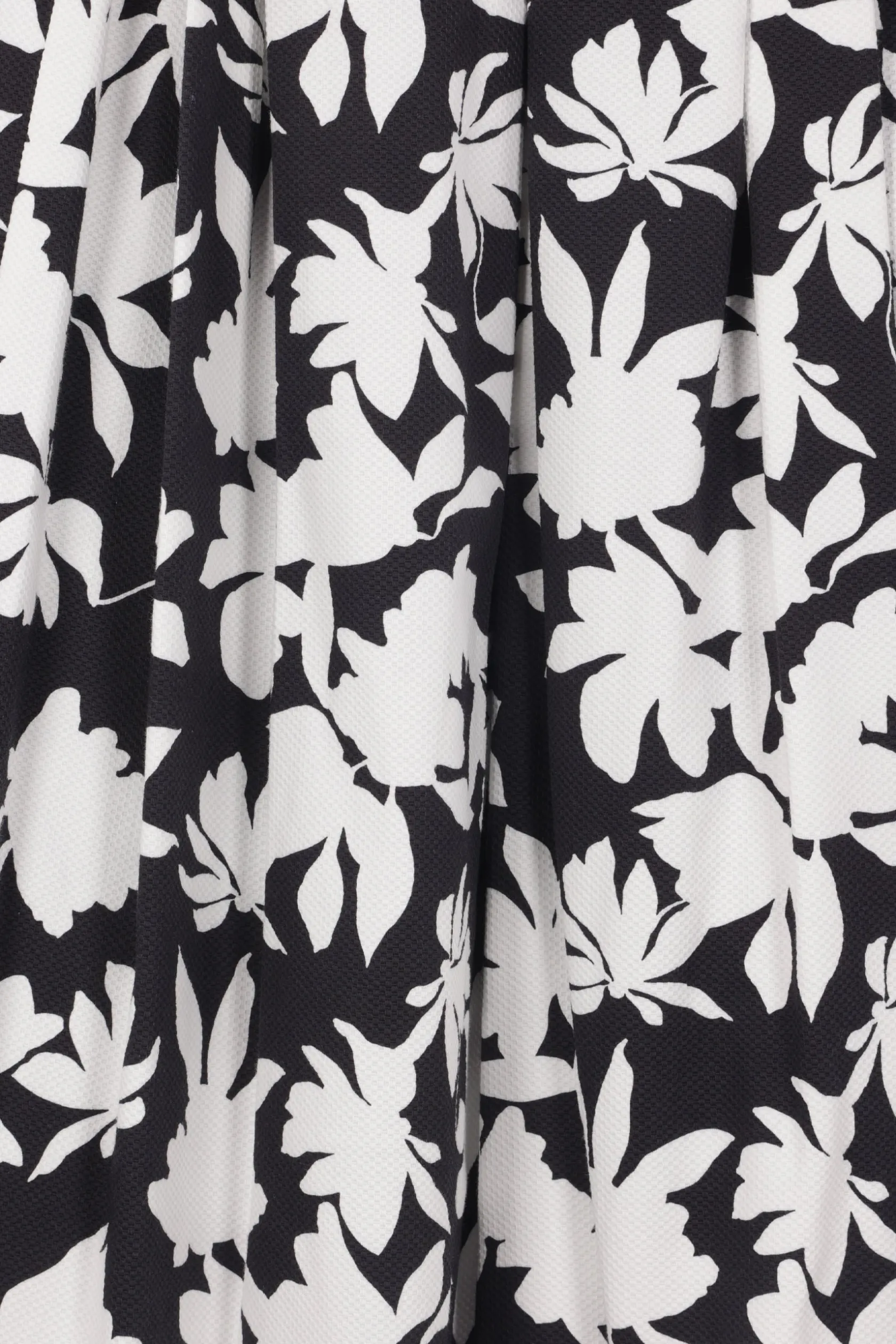 Gonne>COMME DES GARÇONS COMME des GARÇONS gonna a ruota in piquet stampa floreale Nero