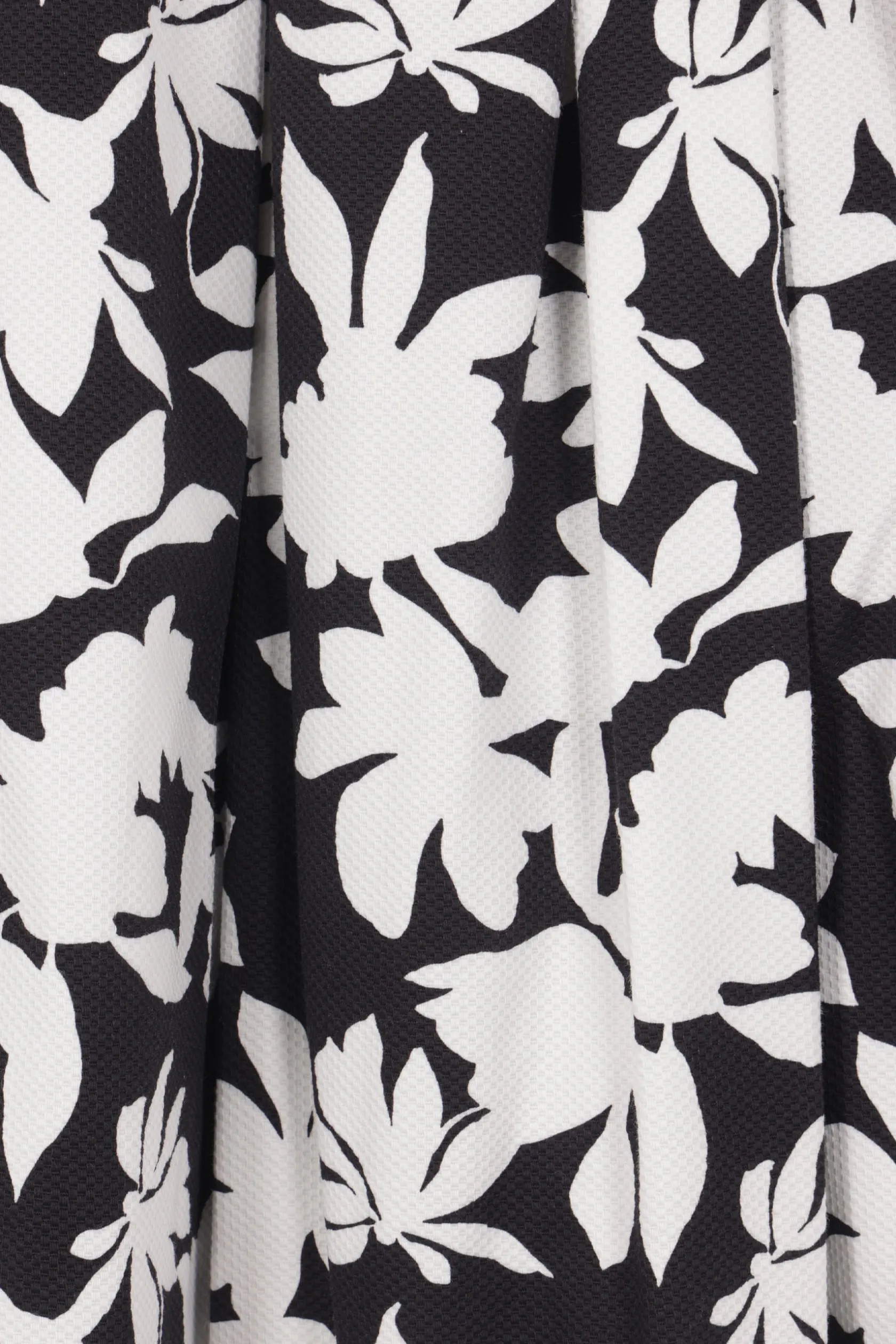 Gonne>COMME DES GARÇONS COMME des GARÇONS gonna a ruota in piquet stampa floreale Nero
