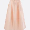 Gonne>MELITTA BAUMEISTER gonna a ruota in twill crinkled Rosa