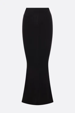 Gonne>RICK OWENS gonna a sirena Dauphine in maglia Nero
