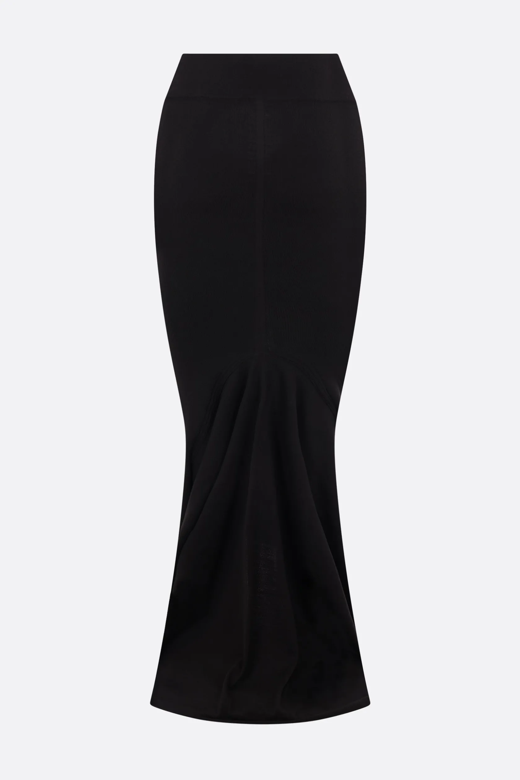 Gonne>RICK OWENS gonna a sirena Dauphine in maglia Nero