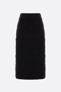 Gonne>BALENCIAGA gonna a tubino in tweed Nero