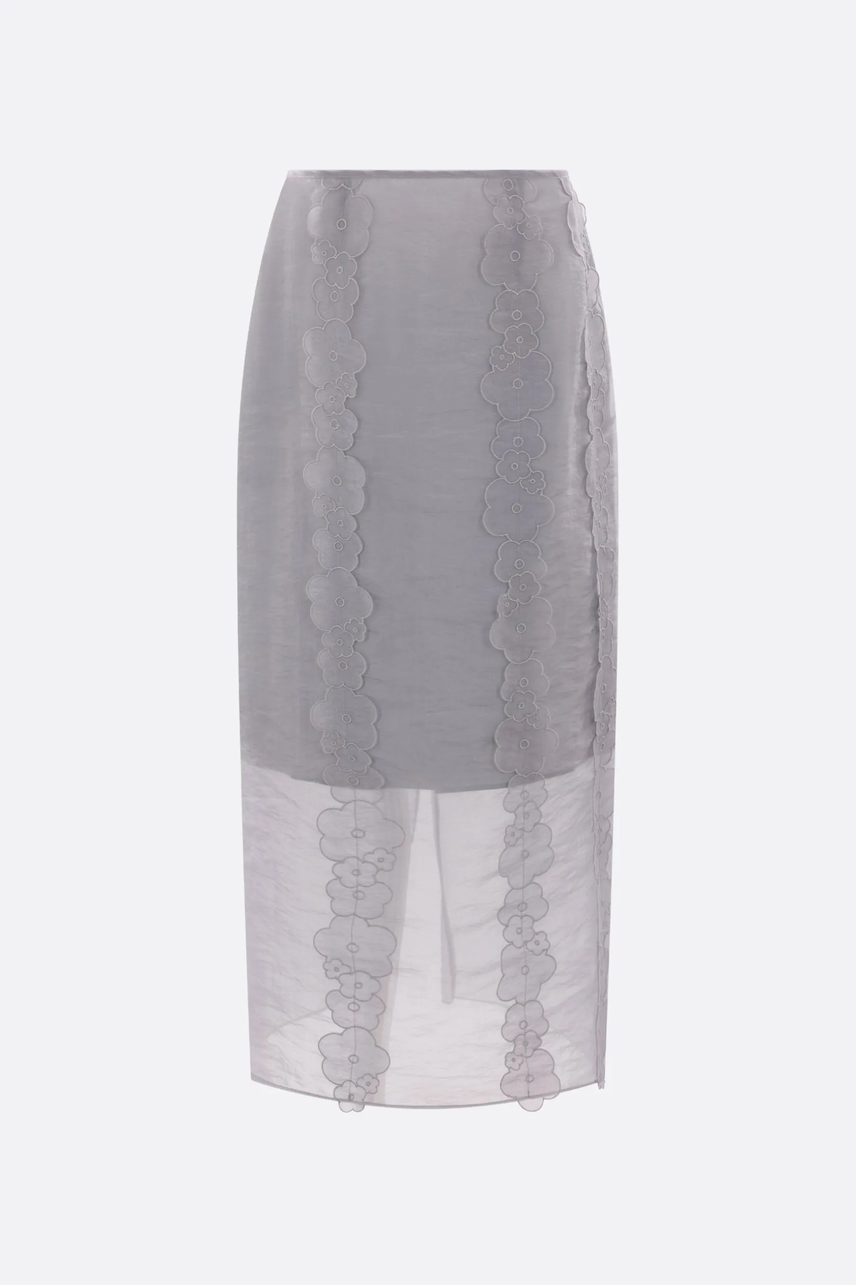 Gonne>CECILIE BAHNSEN gonna a tubino Olympia in organza Grigio