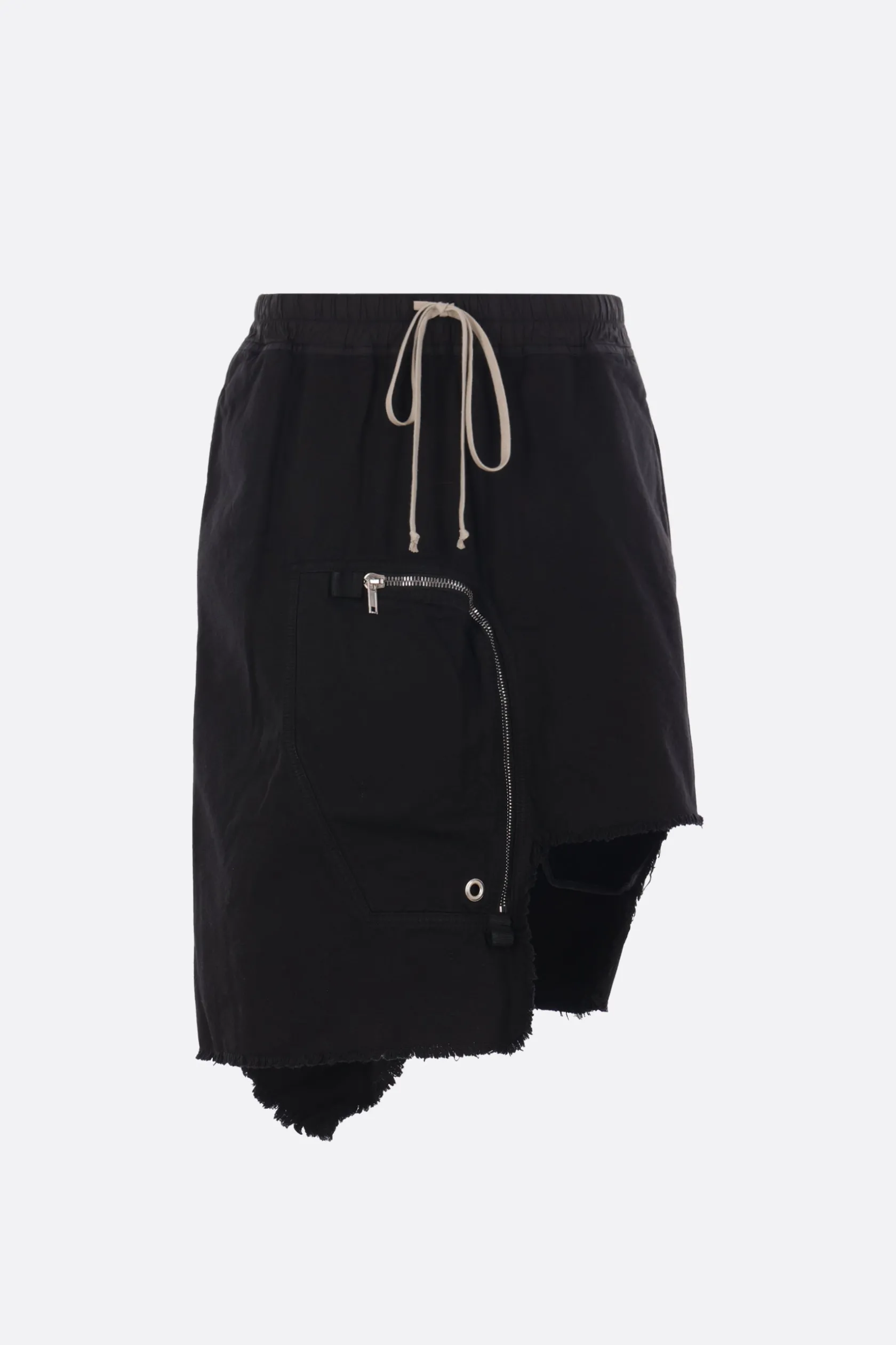 Pantaloni>RICK OWENS DRKSHDW gonna asimmetrica Dracca in canvas Nero