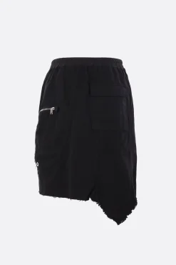 Pantaloni>RICK OWENS DRKSHDW gonna asimmetrica Dracca in canvas Nero