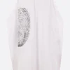 Gonne>MARIA CALDERARA gonna lunga Bell in popeline stampato Bianco