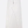 Gonne>MAISON MARGIELA gonna lunga in denim con trattamento bianchetto Bianco
