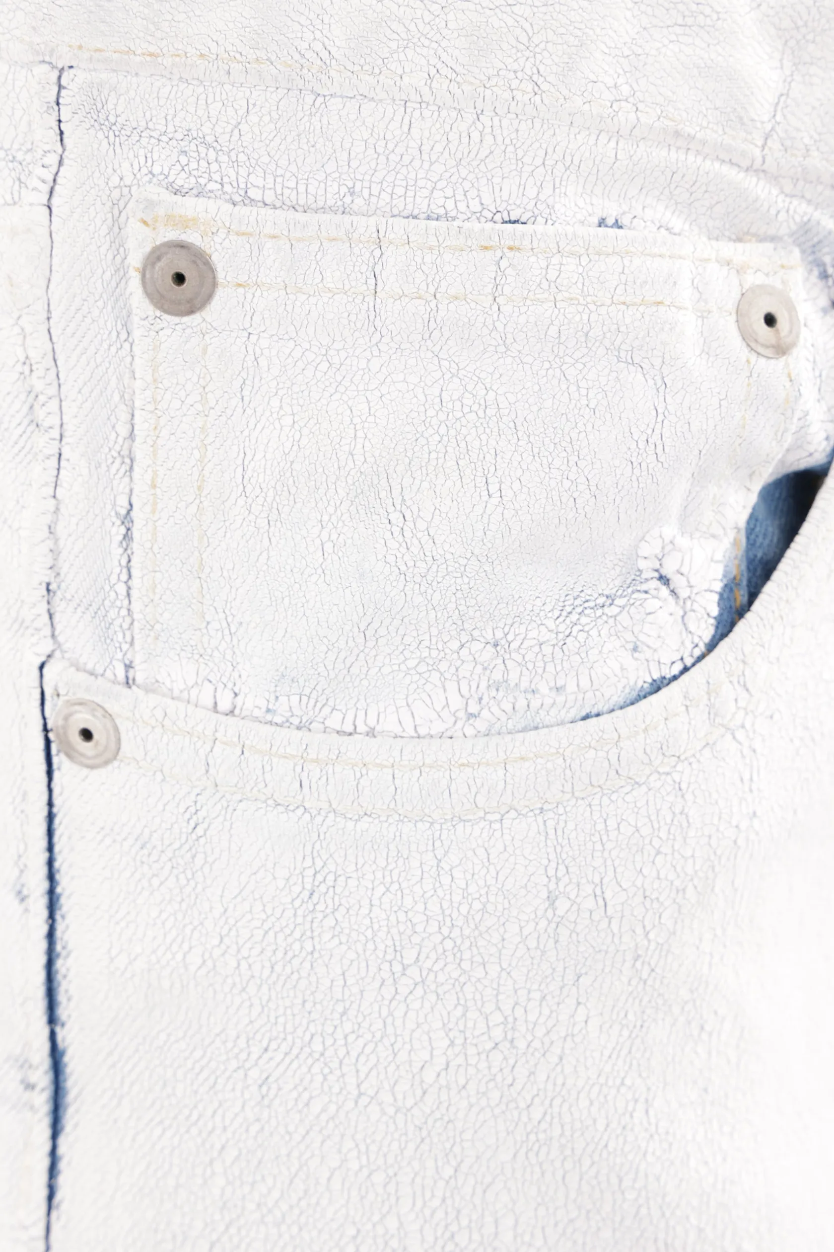Gonne>MAISON MARGIELA gonna lunga in denim con trattamento bianchetto Bianco