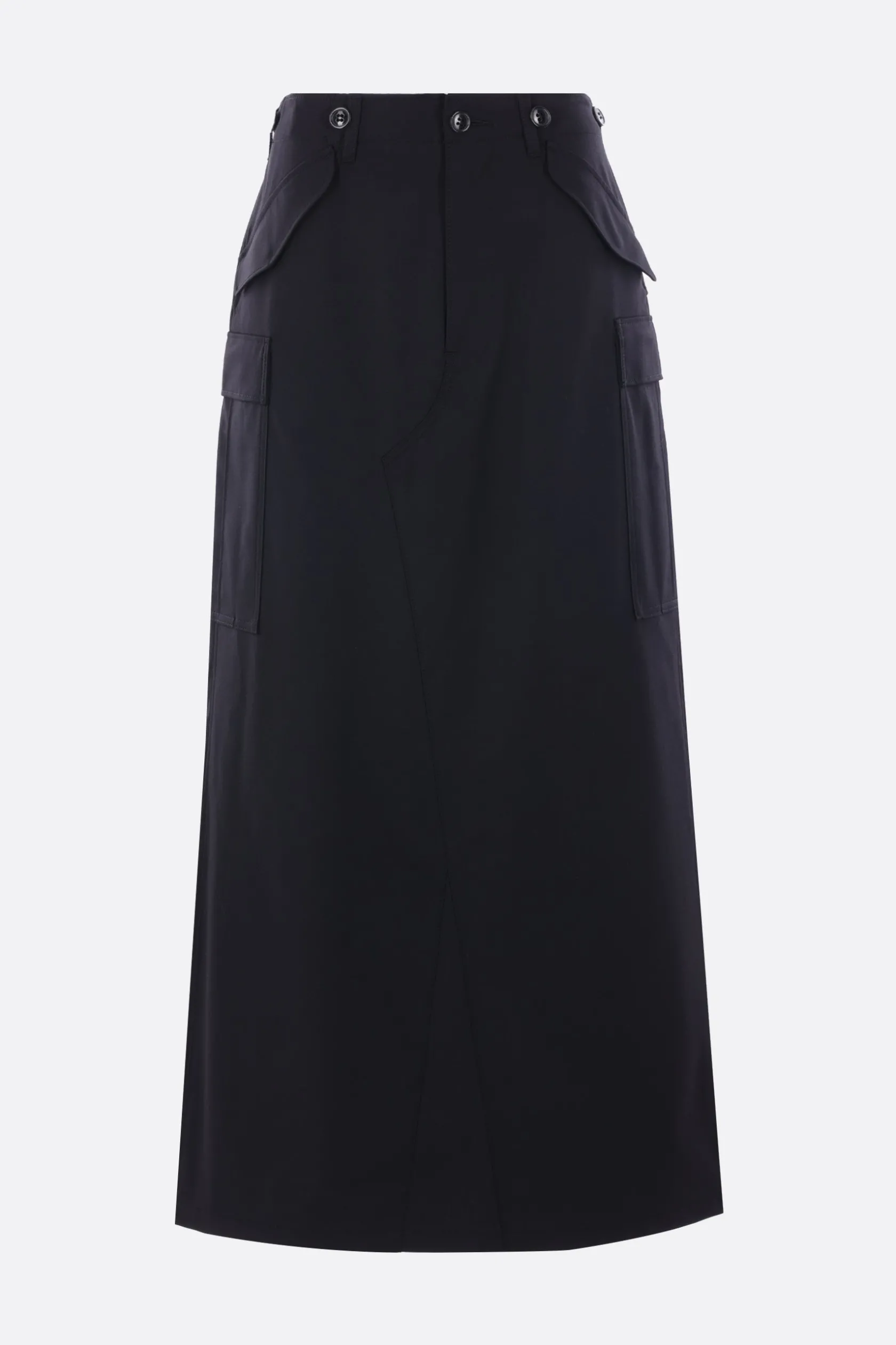 Gonne>JUNYA WATANABE gonna lunga in lana tecnica Nero