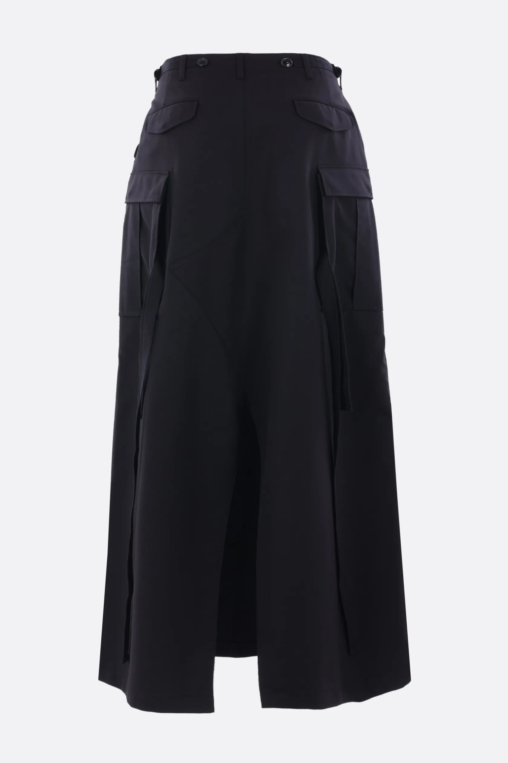 Gonne>JUNYA WATANABE gonna lunga in lana tecnica Nero