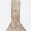 Gonne>RICK OWENS gonna lunga Lido in denim stretch verniciato Oro