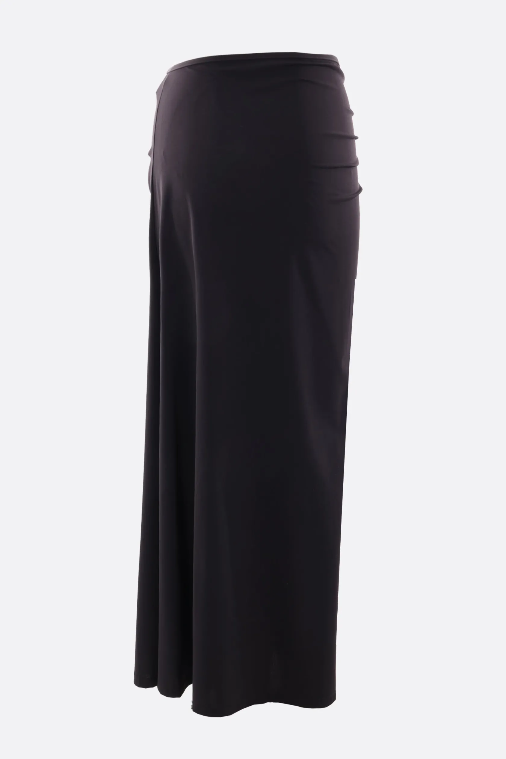 Gonne>CHRISTOPHER ESBER gonna lunga Ruched Orbit in lycra con spacco Nero