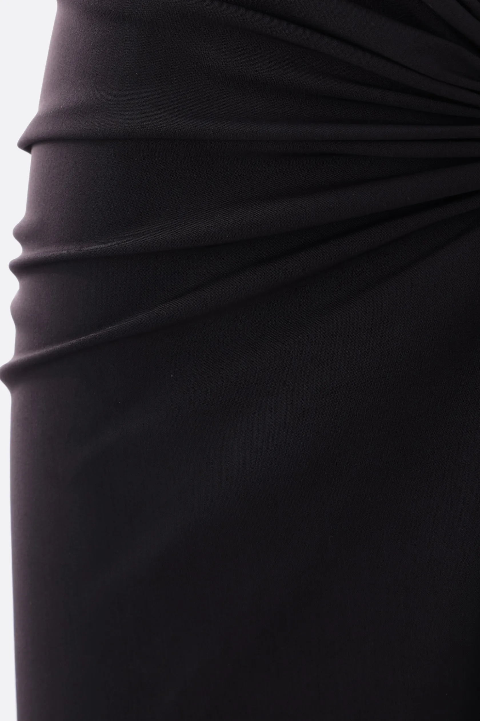 Gonne>CHRISTOPHER ESBER gonna lunga Ruched Orbit in lycra con spacco Nero