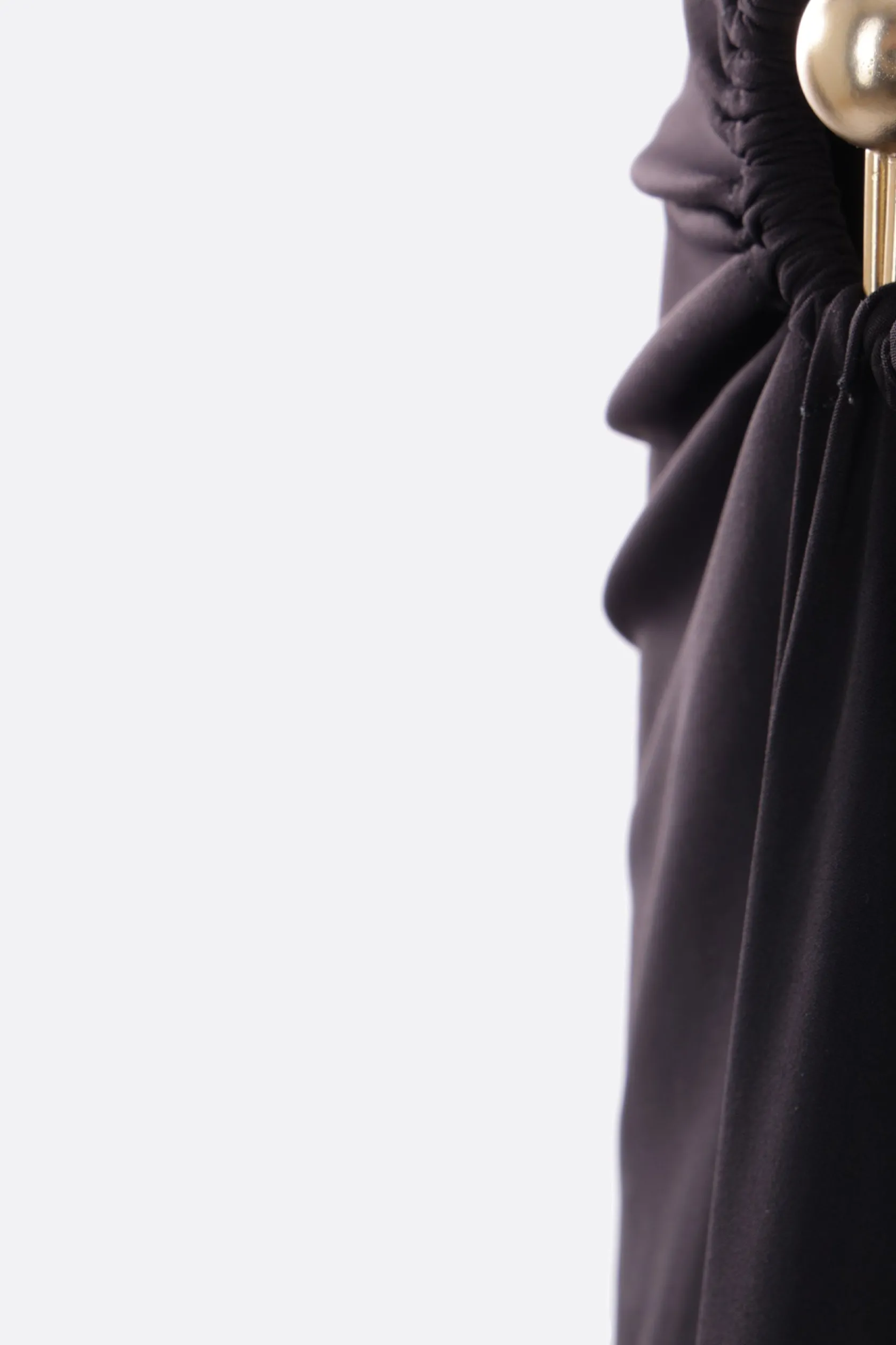Gonne>CHRISTOPHER ESBER gonna lunga Ruched Orbit in lycra con spacco Nero