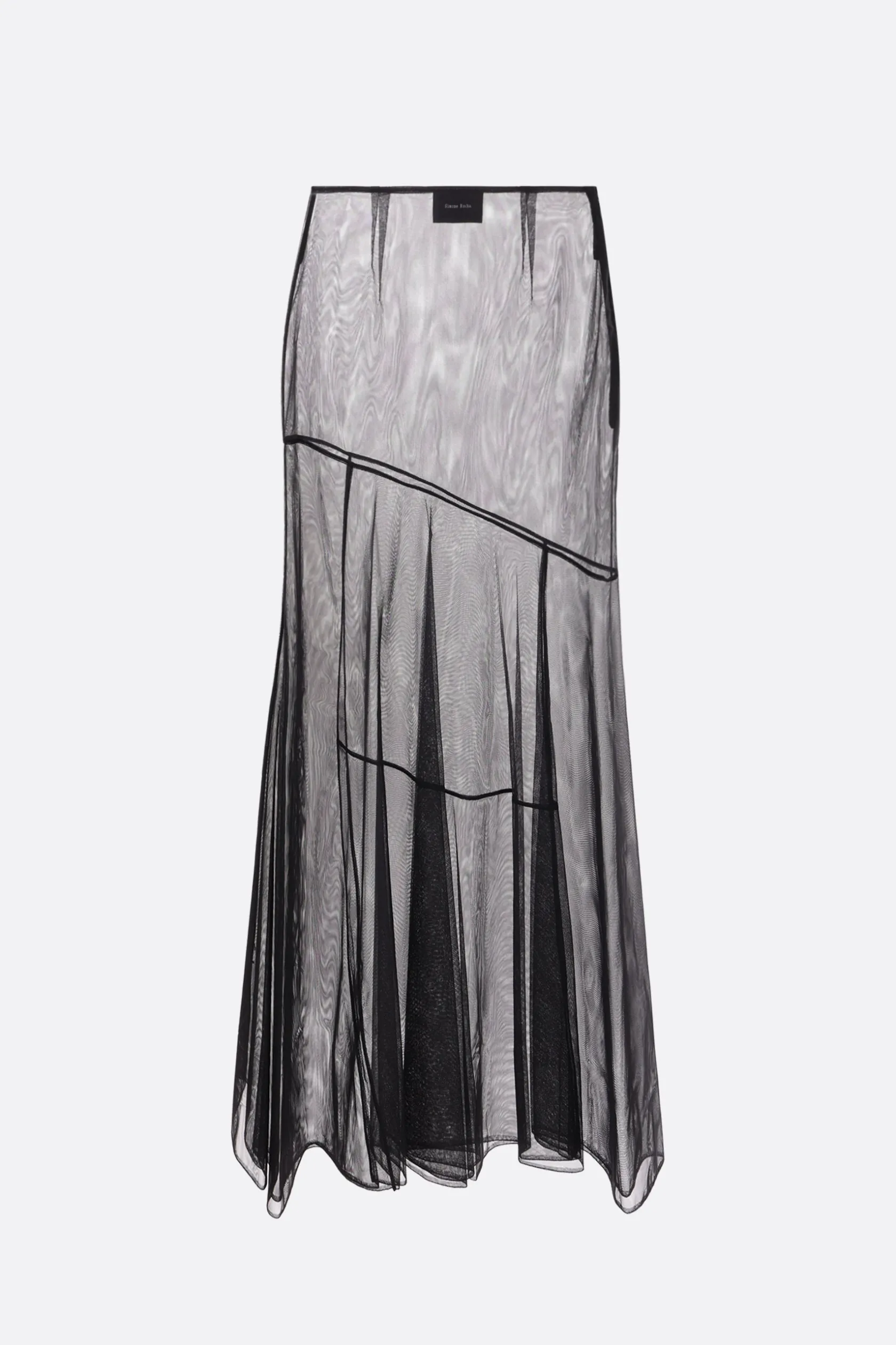 Gonne>SIMONE ROCHA gonna midi Bias Cut in tulle Nero