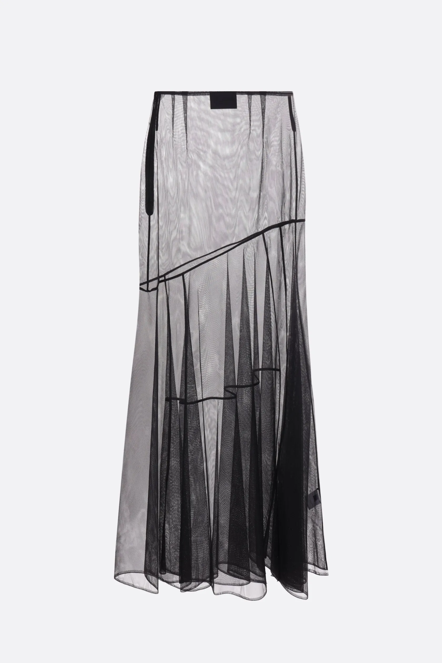 Gonne>SIMONE ROCHA gonna midi Bias Cut in tulle Nero