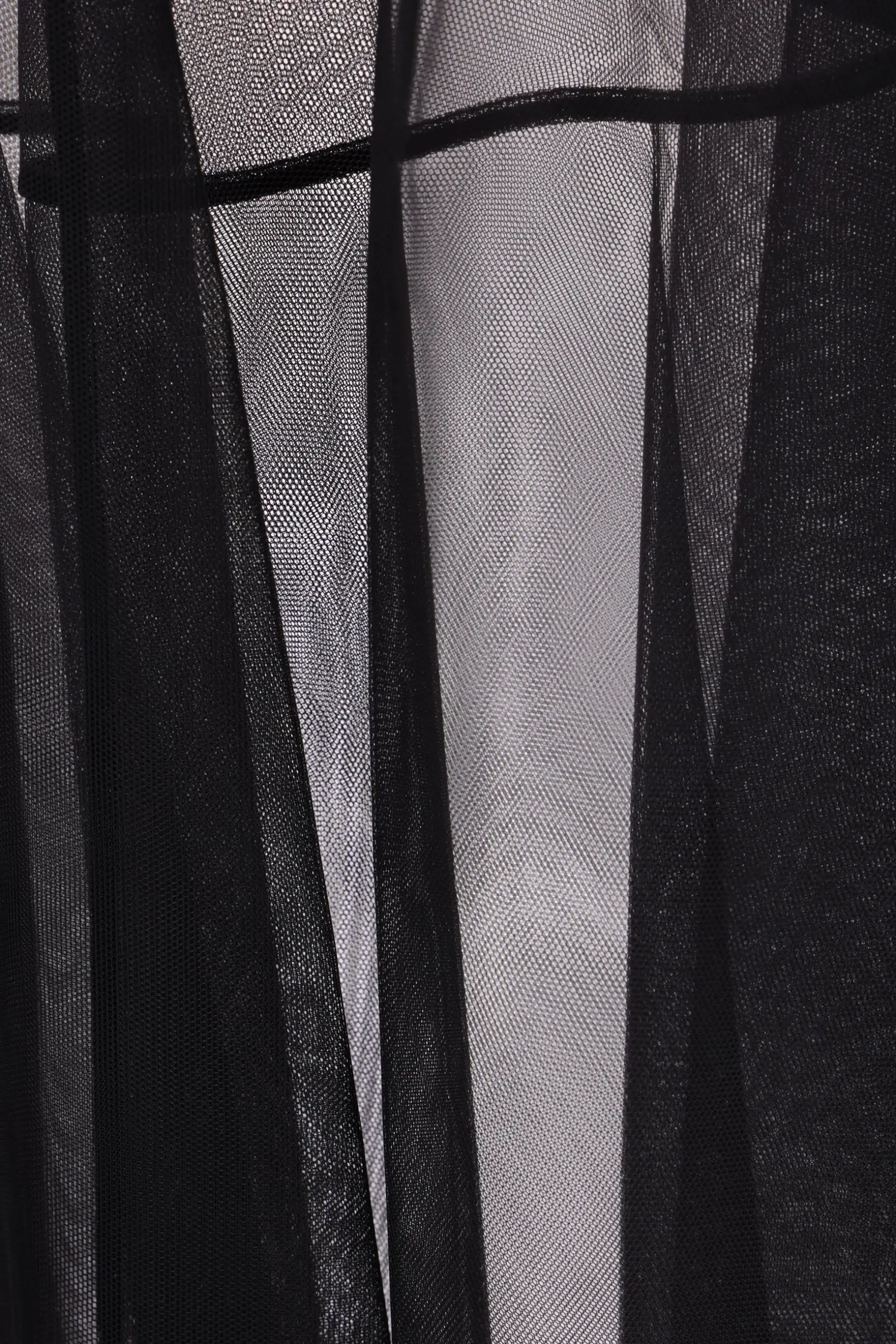 Gonne>SIMONE ROCHA gonna midi Bias Cut in tulle Nero