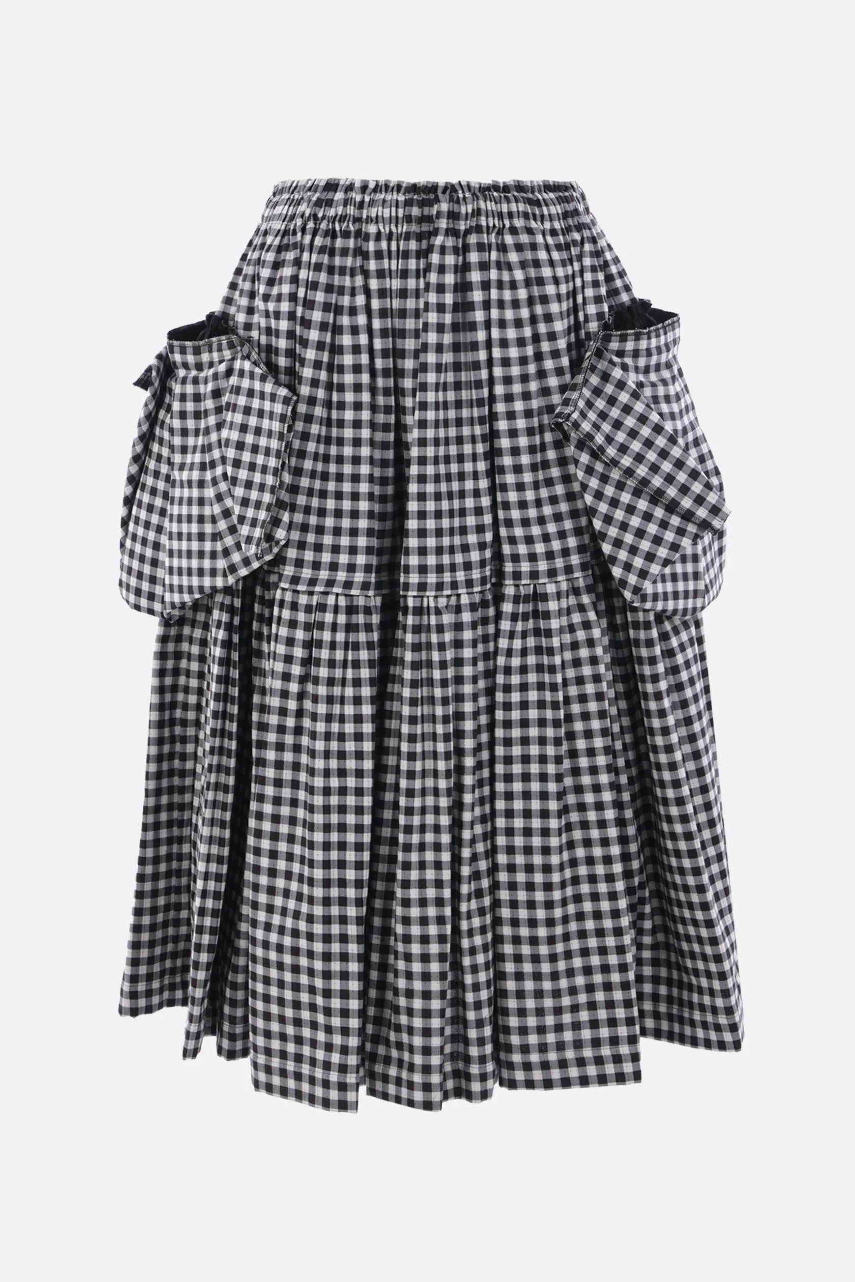 Gonne>TAO COMME DES GARÇONS gonna midi in cotone a quadri Nero