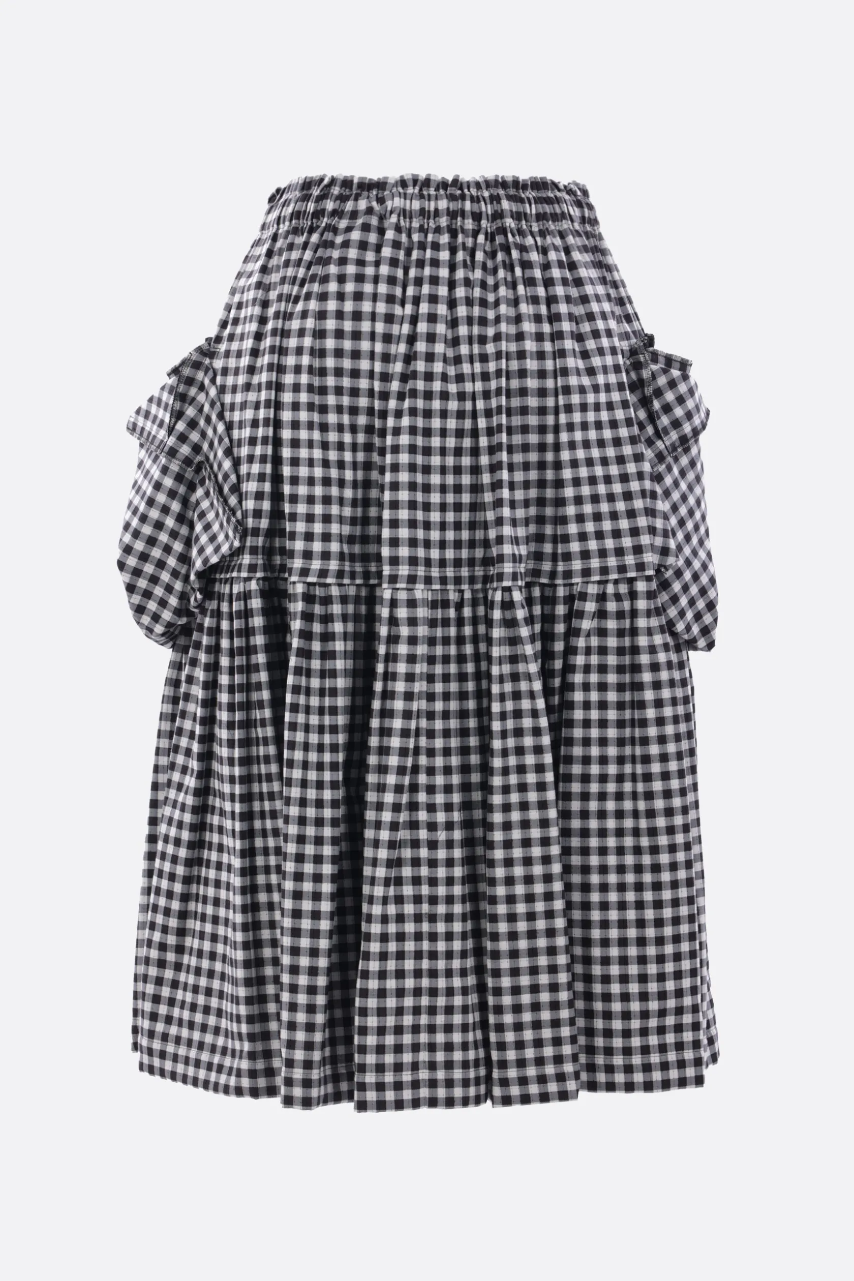 Gonne>TAO COMME DES GARÇONS gonna midi in cotone a quadri Nero