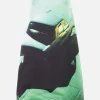 Gonne>JIL SANDER gonna midi in raso stampato Verde