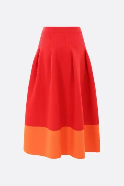 Gonne>CFCL gonna midi Pottery in maglia stretch Rosso