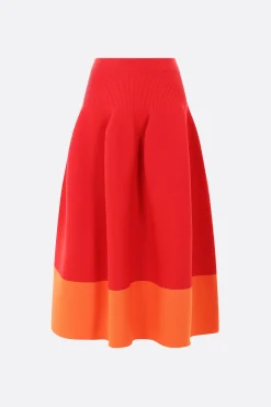 Gonne>CFCL gonna midi Pottery in maglia stretch Rosso