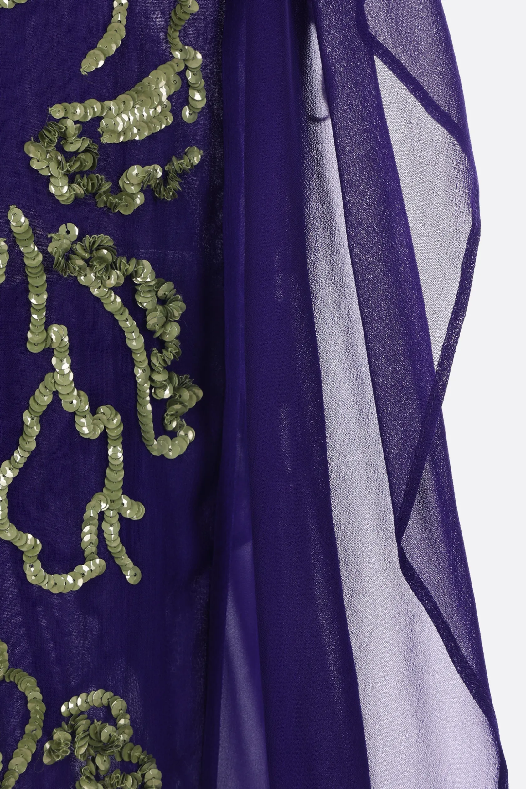 Gonne>DRIES VAN NOTEN gonna midi Sima in chiffon con paillettes Viola