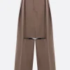 Pantaloni>NICCOLÒ PASQUALETTI gonna pantalone Brezza in twill Marrone