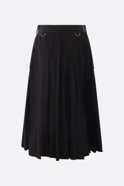 Gonne>SACAI gonna plissé in gabardine Nero