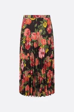 Gonne>JUNYA WATANABE gonna plissé in misto lana stampa floreale Multicolor