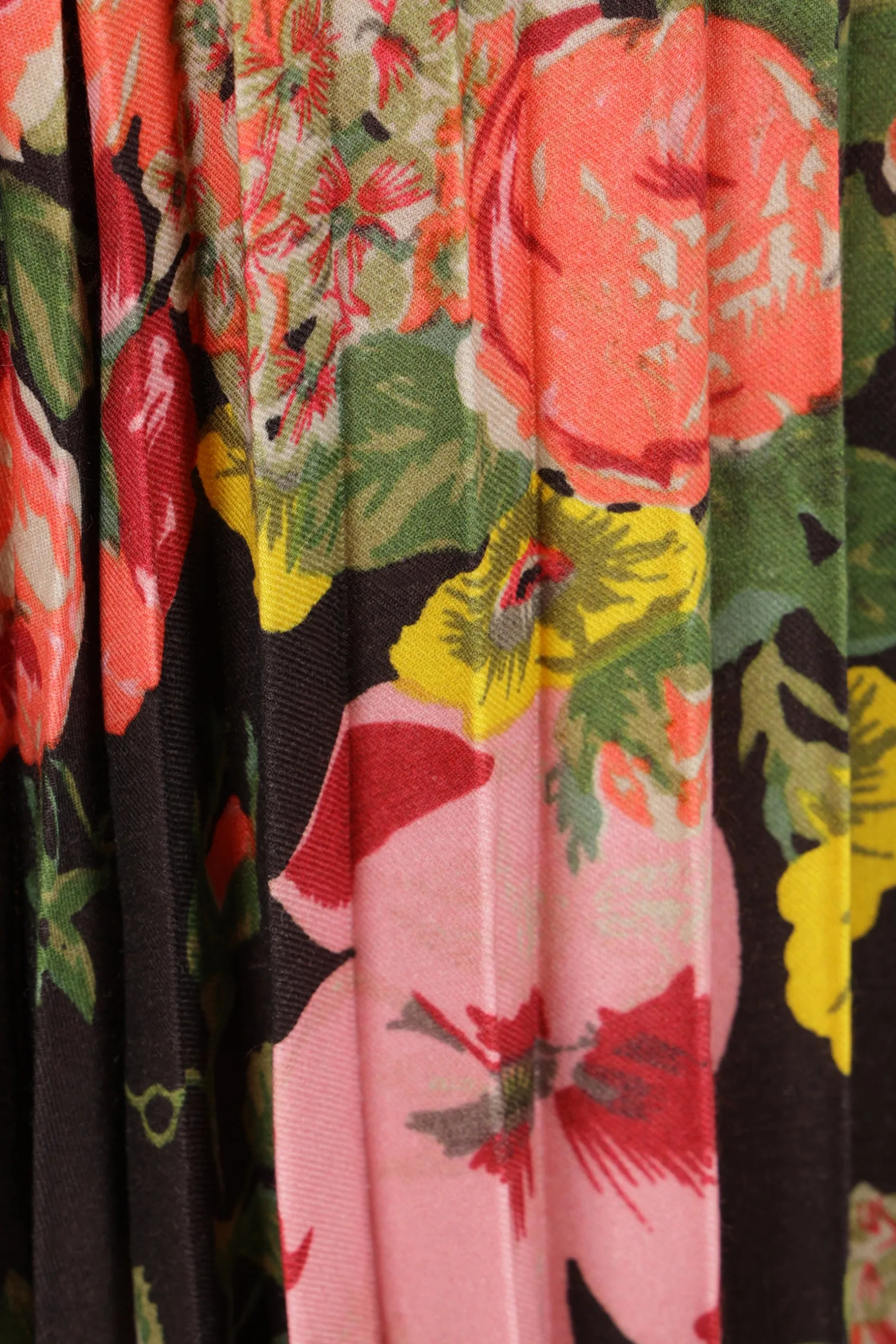 Gonne>JUNYA WATANABE gonna plissé in misto lana stampa floreale Multicolor