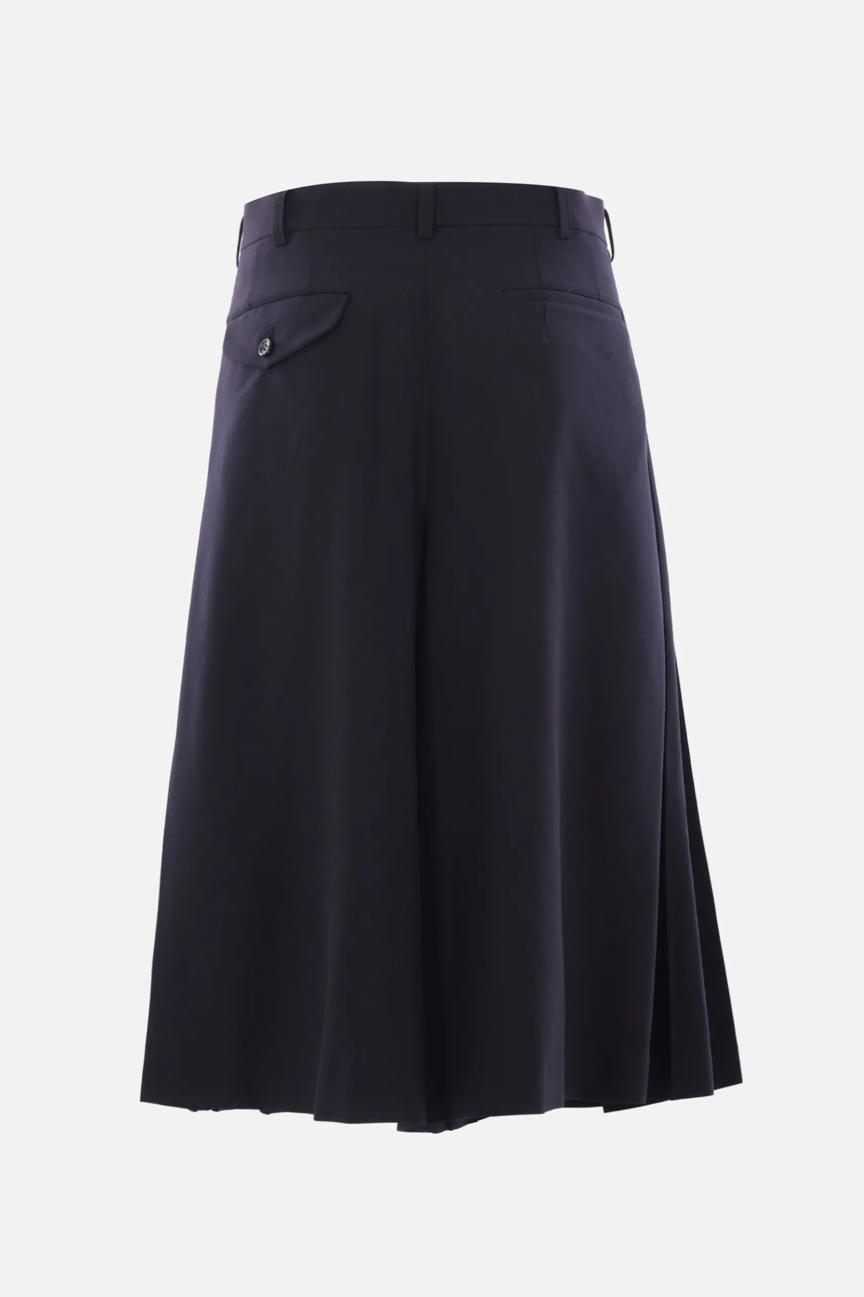 Pantaloni>COMME DES GARÇONS COMME des GARÇONS gonna-pantalone in lana plissé Blu