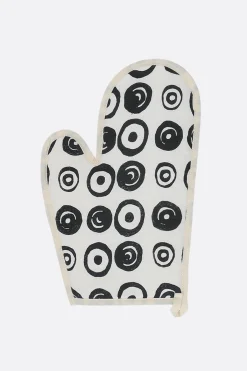 Lifestyle>10 CORSO COMO guanto da forno in lino stampa cerchi signature Bianco