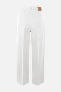 Jeans>TOTEME jeans a gamba ampia in cotone organico Bianco