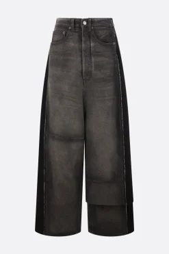 Jeans>MM6 jeans a gamba ampia in denim Grigio