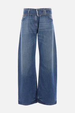 Jeans>ACNE STUDIOS jeans a gamba ampia in denim con cintura Blu