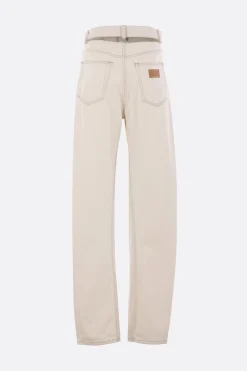 Jeans>MM6 jeans a gamba ampia in denim Bianco